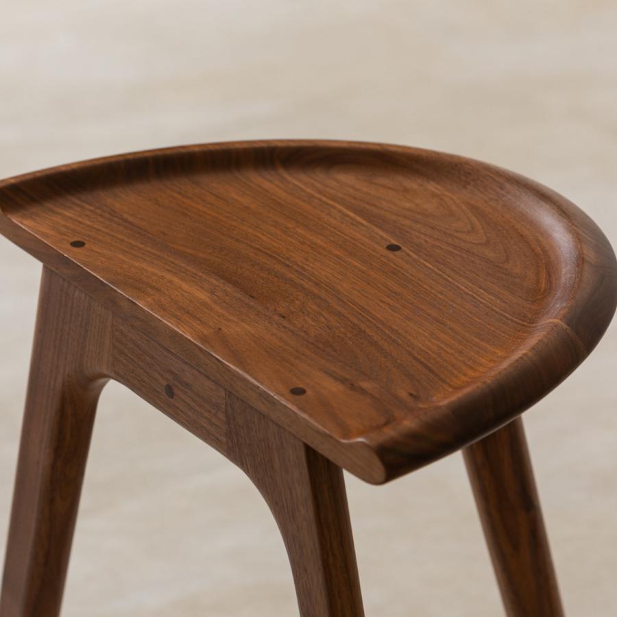 起立木工 サイドテーブル 高さ44cm ウォールナット 2台使用可能 HALVE