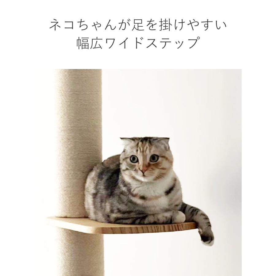 キャットタワー 猫タワー キャットツリー スリム 突っ張り 高さ260cm キャットタワー ねこぞく ブーレ 木製 突っ張り スリム （ キャット