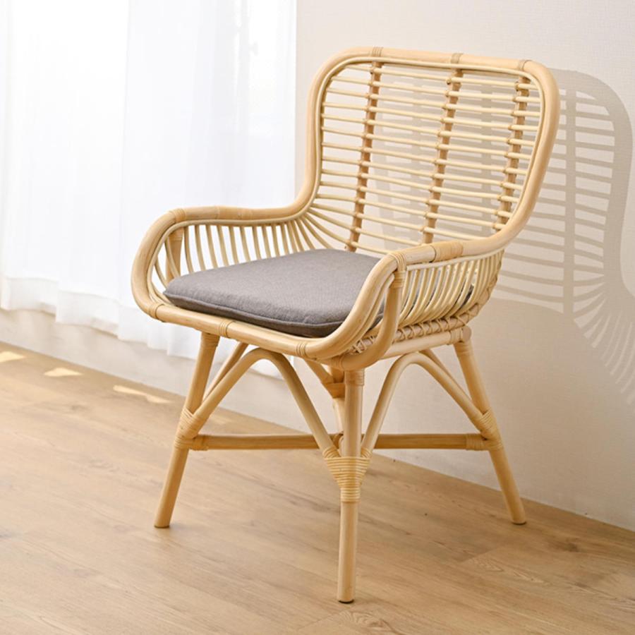 ダイニングチェア ラタン 座面高45cm クッション付 Breeze ダイニングチェア ラタン 座面高45cm クッション付 Breeze