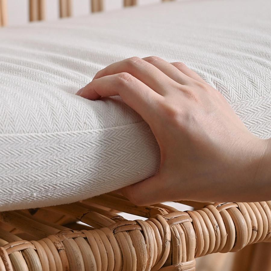 ラタン　ラブソファ 楽天市場】ラブチェア ラタン 2人掛け 座面高43cm クッション付 Breeze