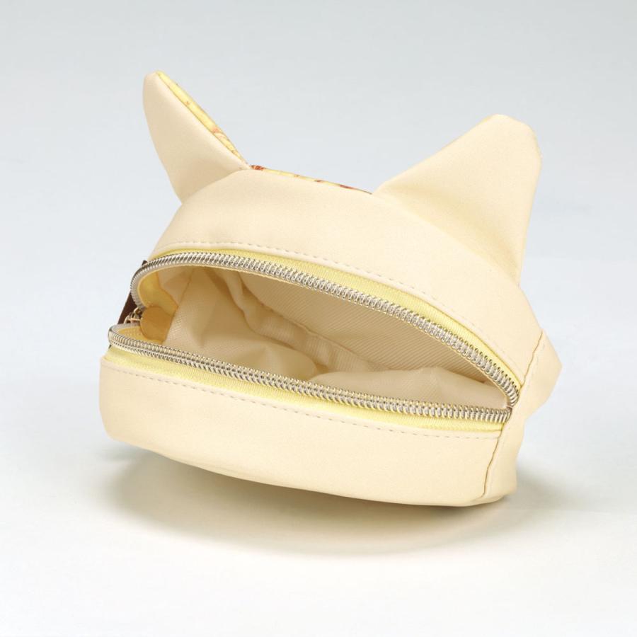 スケーター ポーチ ダイカットポーチ フェイス 茶太郎ときなこ 猫