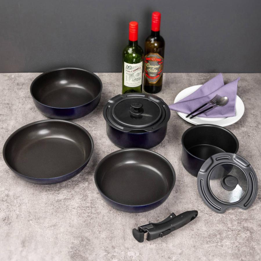 THERMOS サーモス 取っ手のとれるフライパン8点セット ガス火