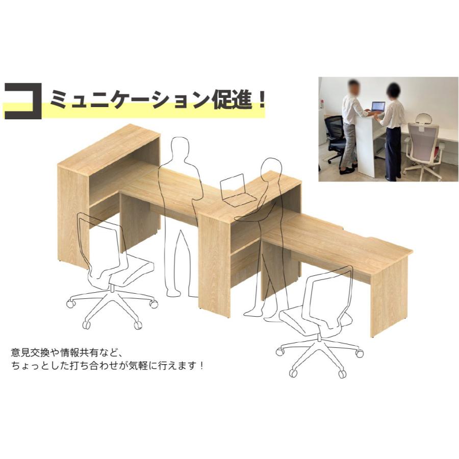 デバイスワークス　サイドテーブル アール・エフ・ヤマカワ オフィスデスク 高さ108.5cm サイドハイ