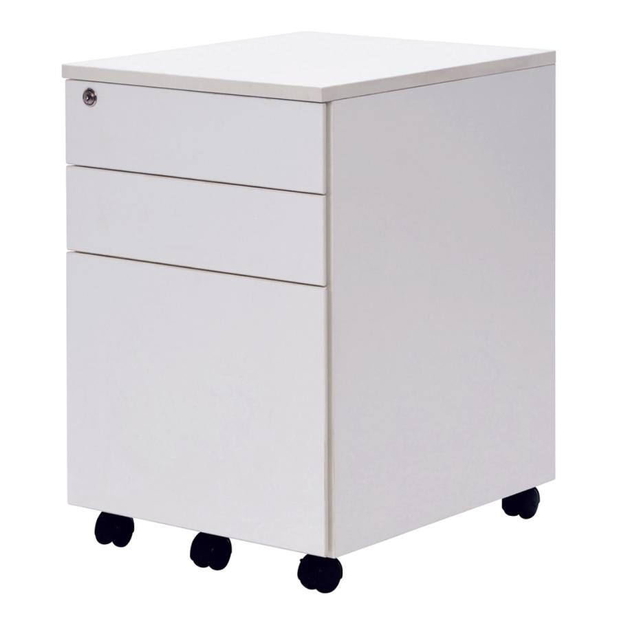 アール・エフ・ヤマカワ デスクワゴン 幅41.2cm 引出し2杯 鍵付き