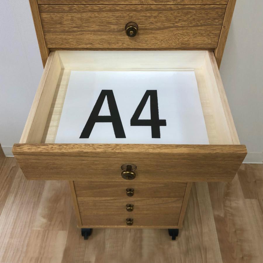 マーゼルン 総桐チェスト 幅40cm 浅深3段 キャスター付 A4収納 日本製