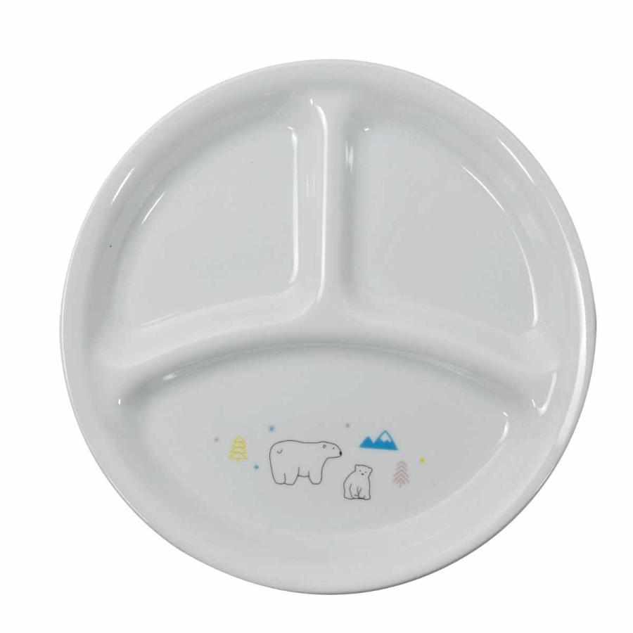ランチプレート 21.5cm CORELLE コレール シロクマ 強化ガラス 5枚セット （ 食洗機対応 電子レンジ対応 オーブン対応 仕切り皿 アニマル 動物 ）の画像