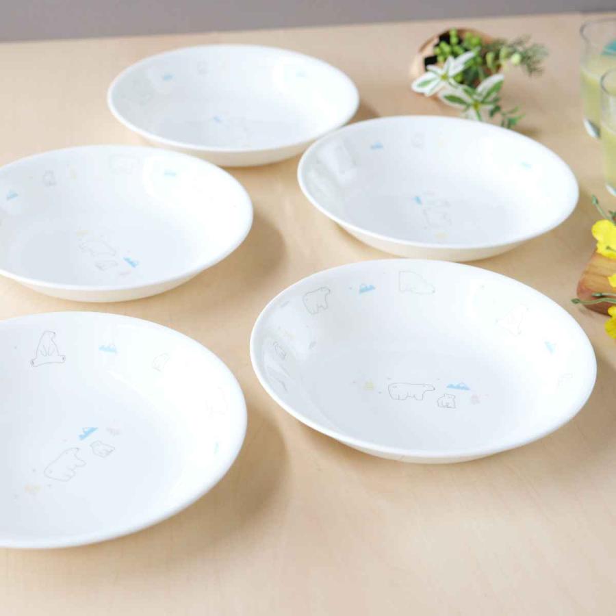 パール金属 プレート 21.5cm CORELLE コレール シロクマ 強化ガラス 5