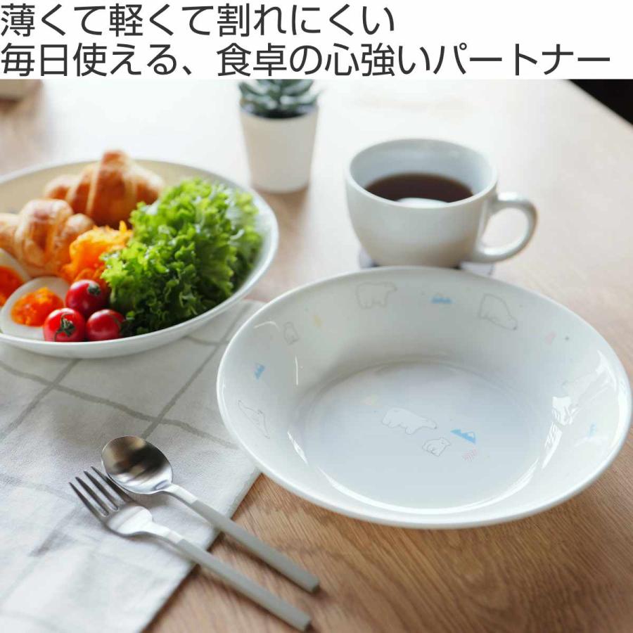 パール金属 プレート 21.5cm CORELLE コレール シロクマ 強化ガラス 5