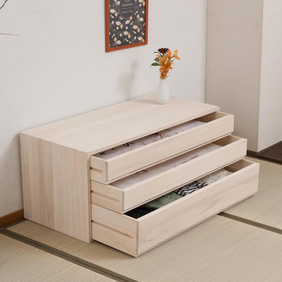 桐タンス 幅100.5cm 3段 組み合わせ 白木 無塗装 ( 桐 たんす 桐タンス 幅100.5cm 3段 組み合わせ 白木 無塗装 ( 桐 たんす