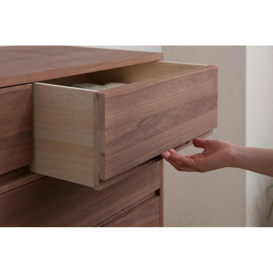 桐タンス　幅1060mm チェスト 7段 桐製 洋タンス 幅60cm スライドレール付き 完成品