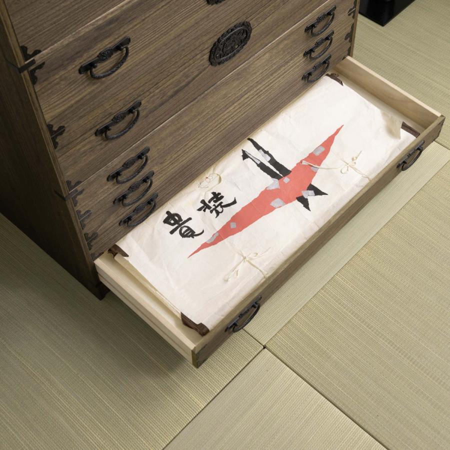 桐 民芸箪笥 幅99.5cm 7段 積み重ね 時代 ( たんす 収納 桐 民芸箪笥 幅99.5cm 7段 積み重ね 時代 ( たんす 収納