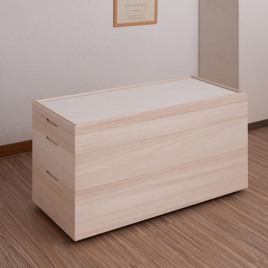 桐 衣装ケース 幅42cm 3段 キャスター付き 日本製 完成品 桐心 （ 収納