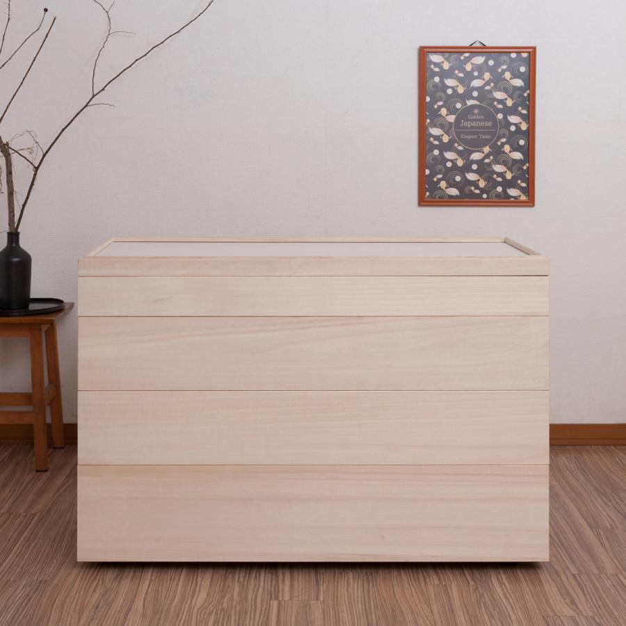桐 衣装ケース 幅42cm 4段 キャスター付き 日本製 完成品 桐心 桐 衣装ケース 幅42cm 4段 キャスター付き 日本製 完成品 桐心