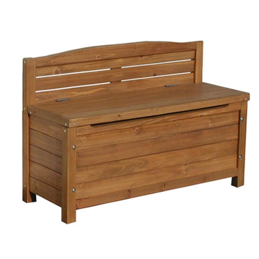 収納ボックス ベンチストッカー 天然木 （ ガーデンベンチ 天然木製