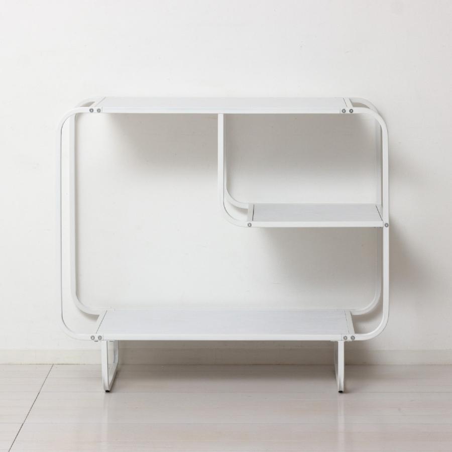 クロシオ ディスプレイラック 幅91.5cm 3段 スチール 白木目 （ ラック