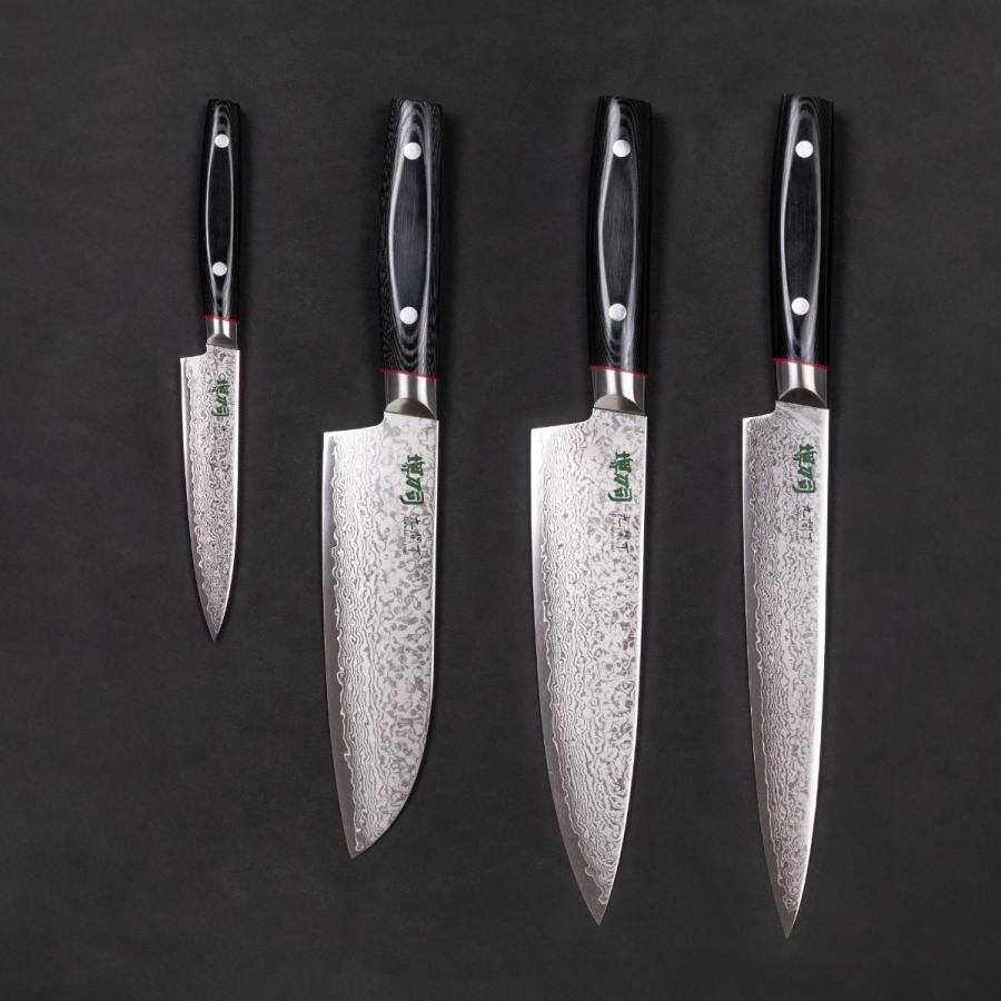 ペティナイフ 12cm 九間丁 ダマスカス鋼割込 黒マイカルタ 堺刀 ペティナイフ 12cm 九間丁 ダマスカス鋼割込 黒マイカルタ 堺刀