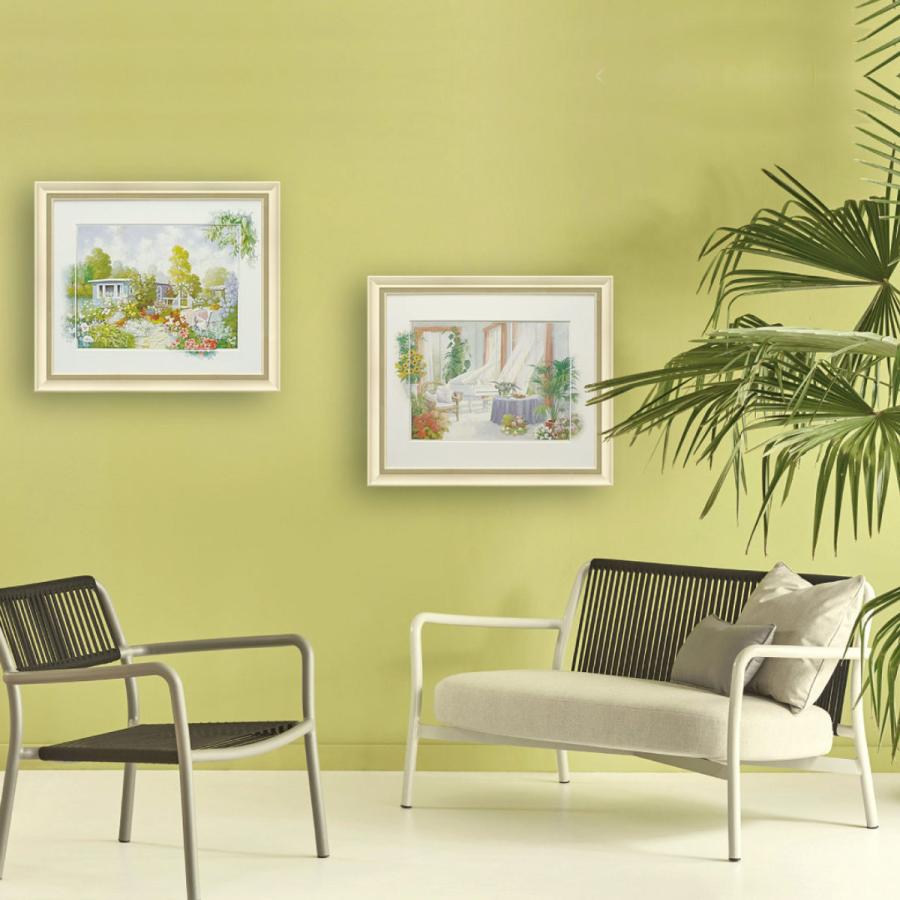 インテリアアート絵画　ピーター・モッツ　イーゼル付き　自然豊かでノスタルジック 0290507-1.jpg