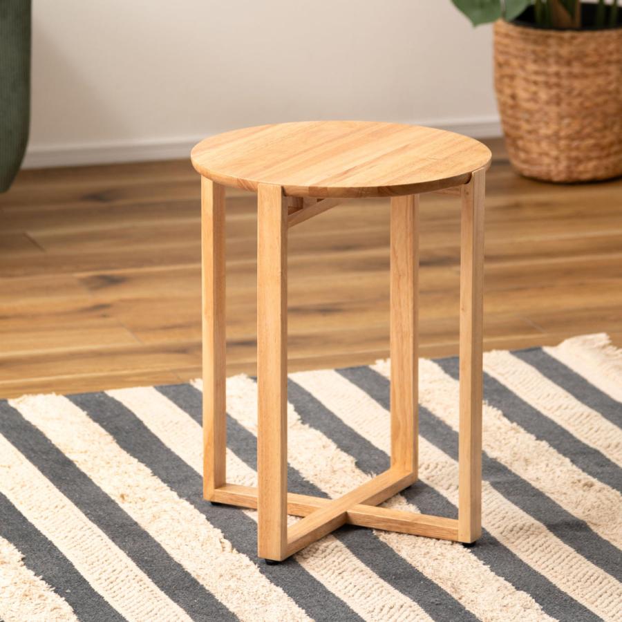 東谷 サイドテーブル 円型 直径40.5cm 高さ50cm （ ナイトテーブル