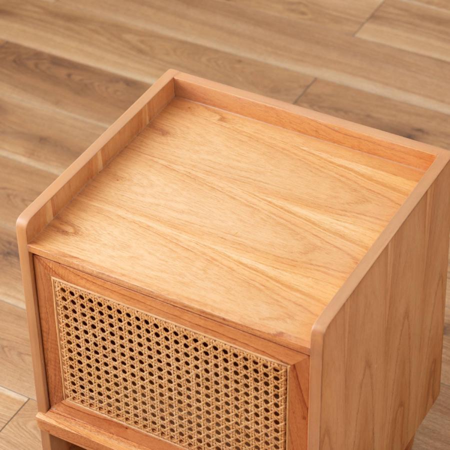 籐 ラタン製 編み込み模様 テーブル ラタン編み込み花模様センターテーブル（グレー・ナチュラル）