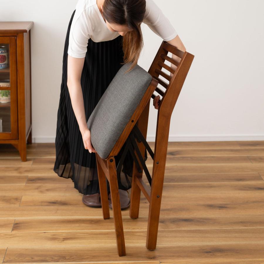 東谷 ダイニングチェア 折りたたみ式 座面高45cm 天然木 （ 木製