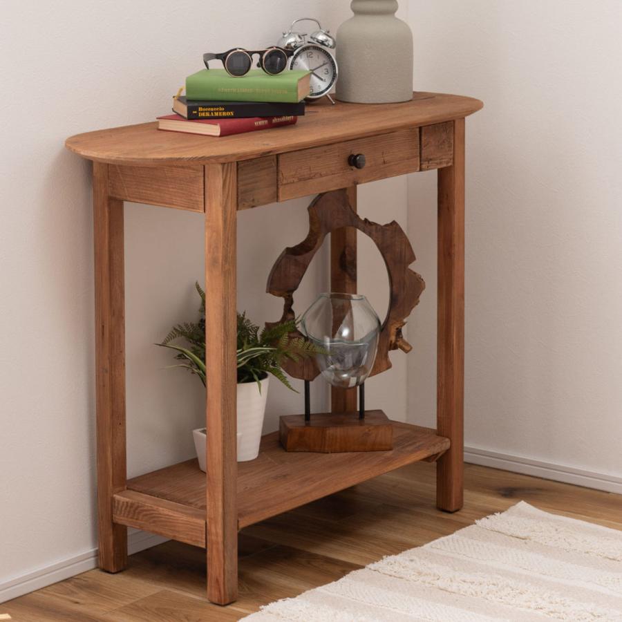 東谷 コンソール 幅95cm 引出し付 パイン古材 ヴィンテージ （ スリム