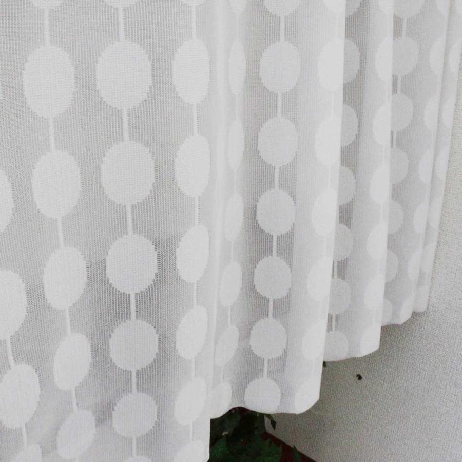 レースカーテン カフェカーテン 水玉柄 145×45cm （ カーテン レース