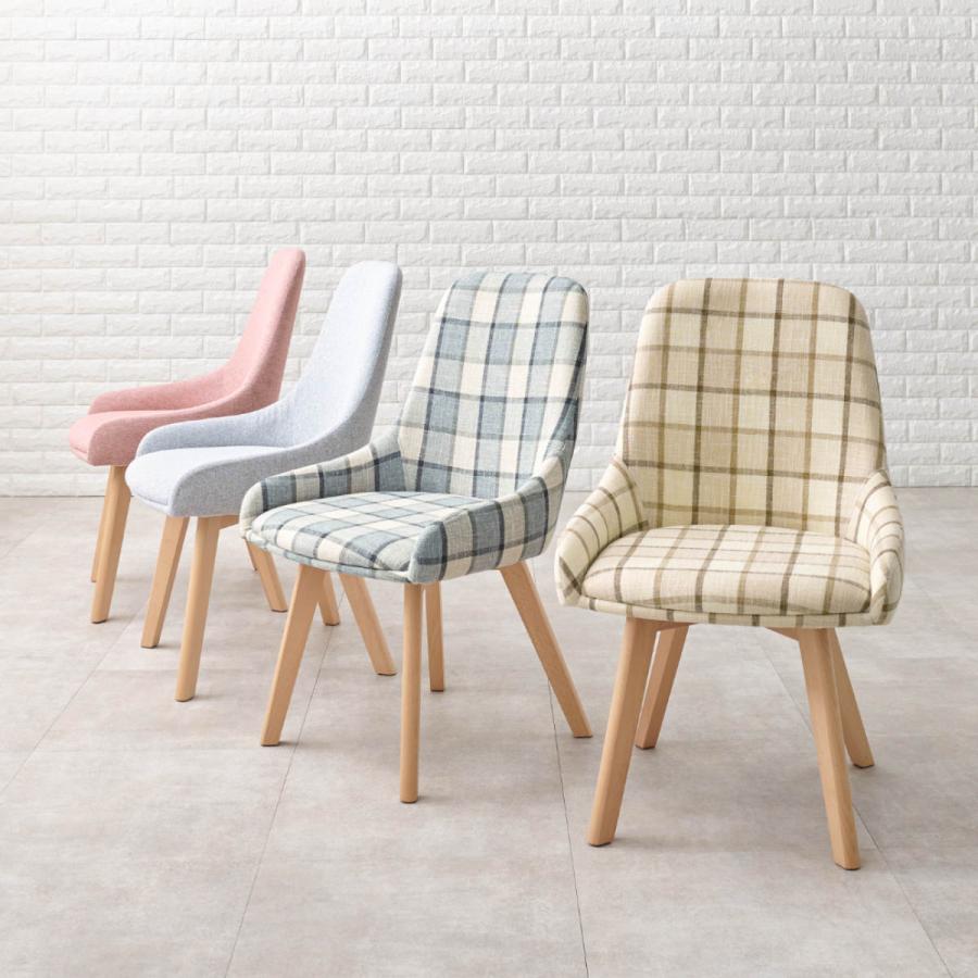 北欧風　シンプル　チェック柄　ダイニングチェア　椅子　2脚セット　NZ 北欧風 シンプル チェック柄 ダイニングチェア 椅子 2脚セット NZ 北欧