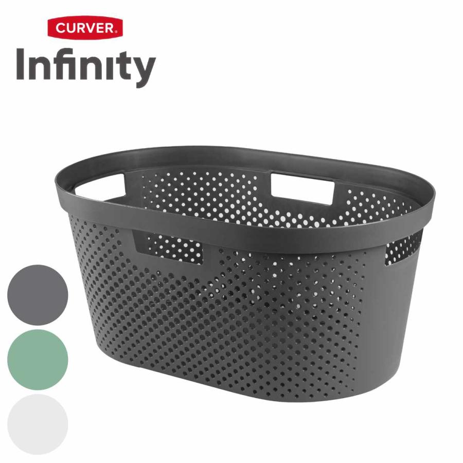藤栄 ランドリーバスケット CURVER インフィニティー 40L