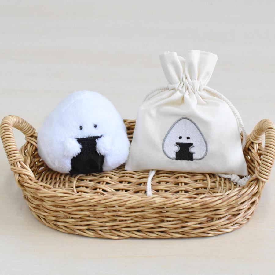 巾着 ポーチ ぎゅっとおにぎりさん 刺繍 ミニ巾着 布製 ( 巾着 巾着 ポーチ ぎゅっとおにぎりさん 刺繍 ミニ巾着 布製 ( 巾着