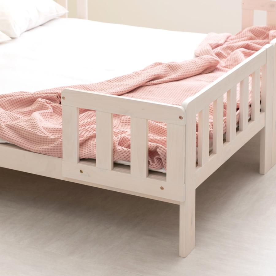 HAGiHARA（萩原） 連結ベッド 2台セット シングル ベッドガード付き