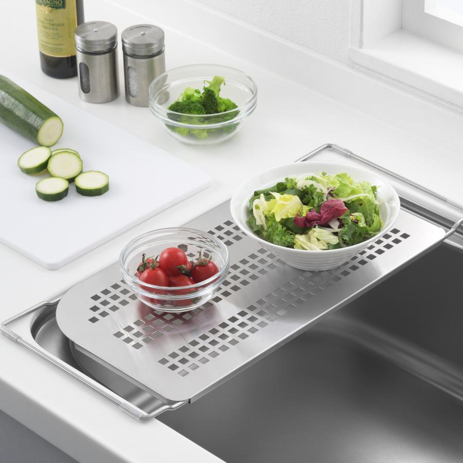 ヨシカワ 水切りラック Hi！ シンクにフィットする調理台プレート