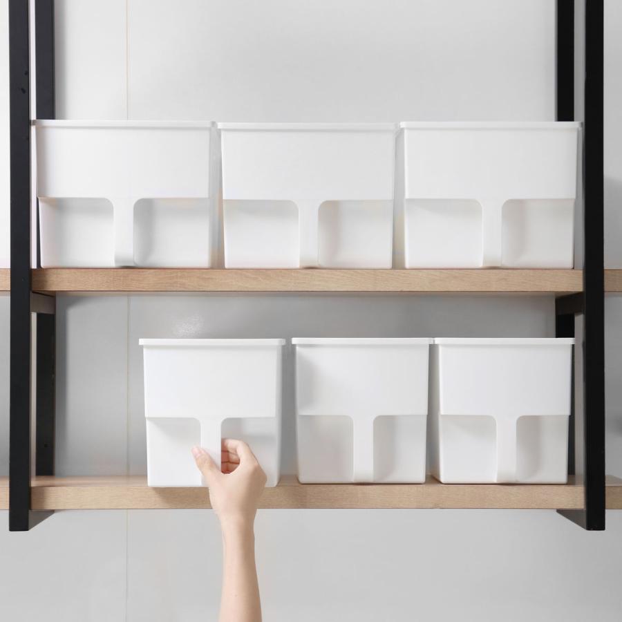 キッチン収納ケース 吊り戸棚ボックス スリム 浅型 幅18.5cm （ キッチンストッカー 取っ手付き 吊戸棚 ケース ボックス ） | 不動技研 | 12