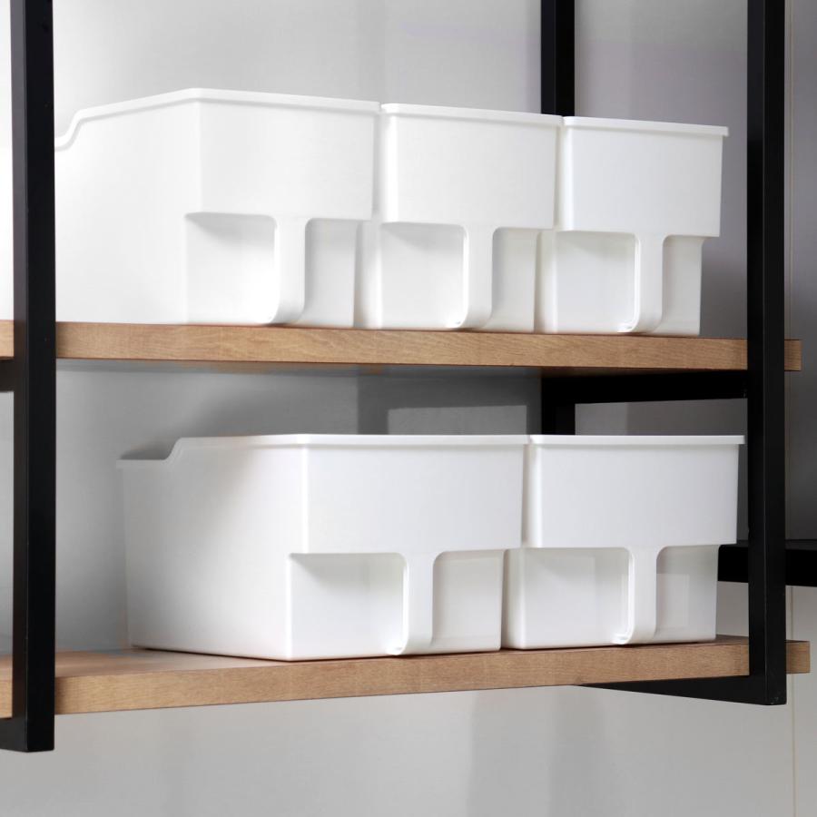 キッチン収納ケース 吊り戸棚ボックス スリム 浅型 幅18.5cm （ キッチンストッカー 取っ手付き 吊戸棚 ケース ボックス ） | 不動技研 | 13