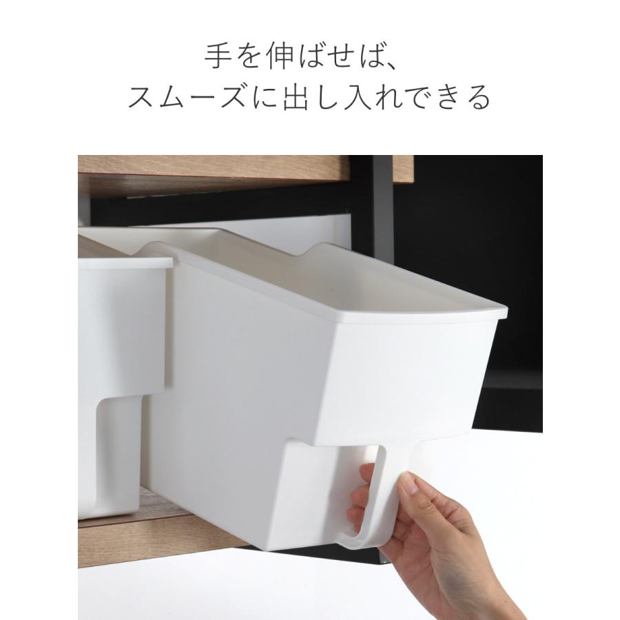 キッチン収納ケース 吊り戸棚ボックス スリム 浅型 幅18.5cm （ キッチンストッカー 取っ手付き 吊戸棚 ケース ボックス ） | 不動技研 | 05