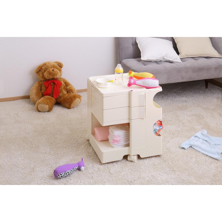幅43cm Pluna（プルーナ）ロータイプ 四面収納 完成品 （ ワゴン キャスター付 収納 棚 ラック トレー 【TAROCCO】 ）