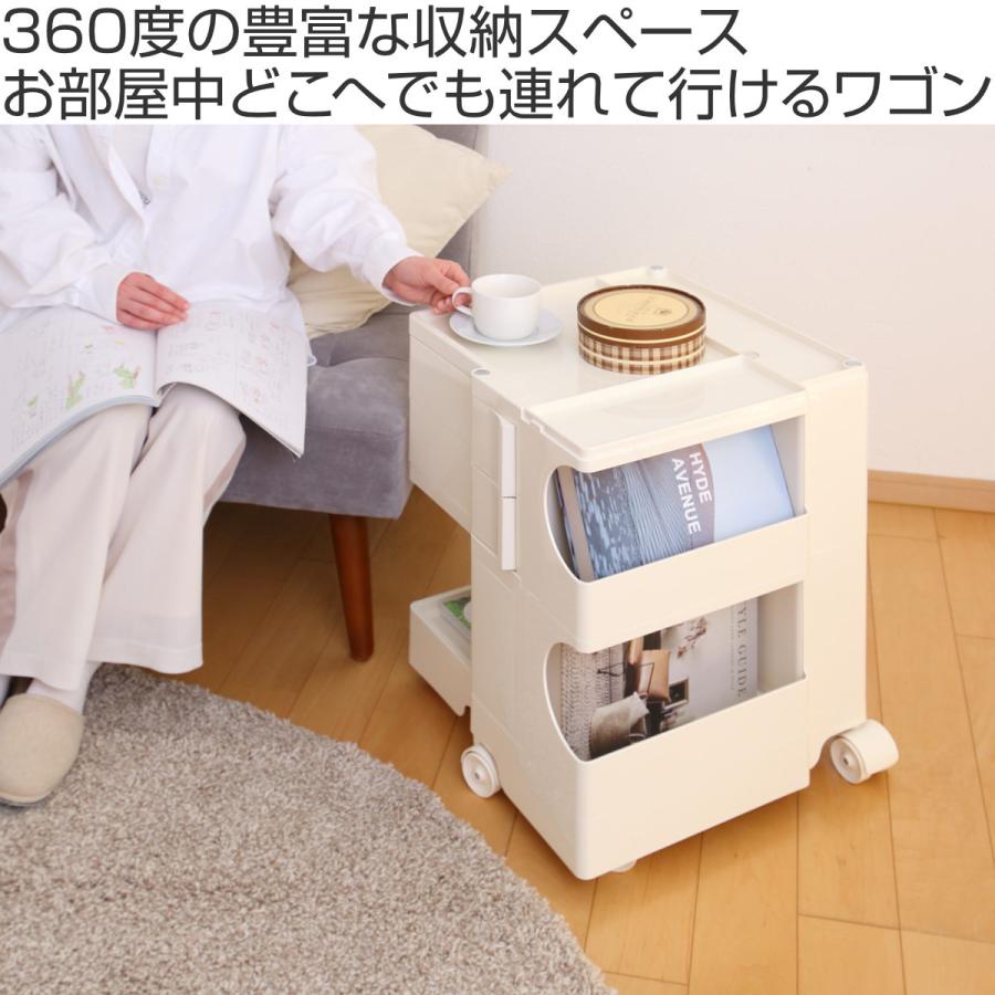 幅43cm Pluna（プルーナ）ロータイプ 四面収納 完成品 （ ワゴン キャスター付 収納 棚 ラック トレー 【TAROCCO】 ）