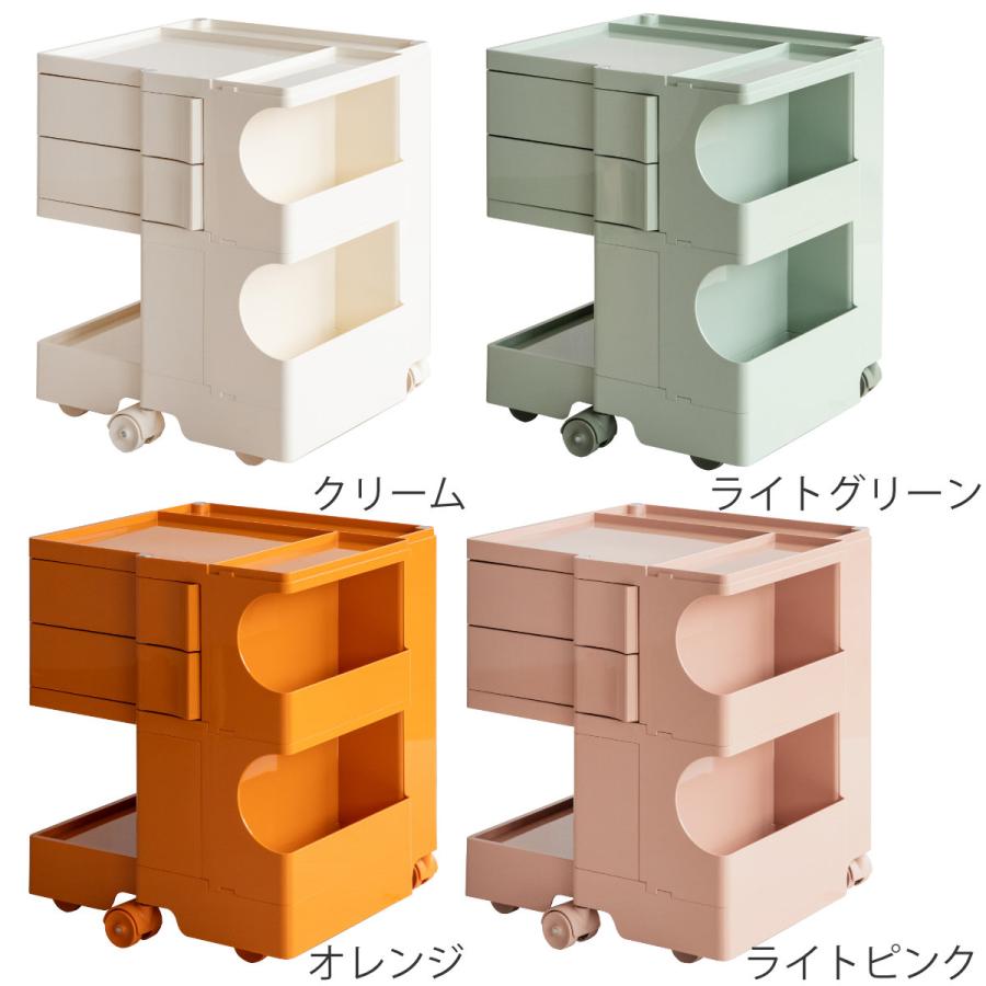 幅43cm Pluna（プルーナ）ロータイプ 四面収納 完成品 （ ワゴン キャスター付 収納 棚 ラック トレー 【TAROCCO】 ）