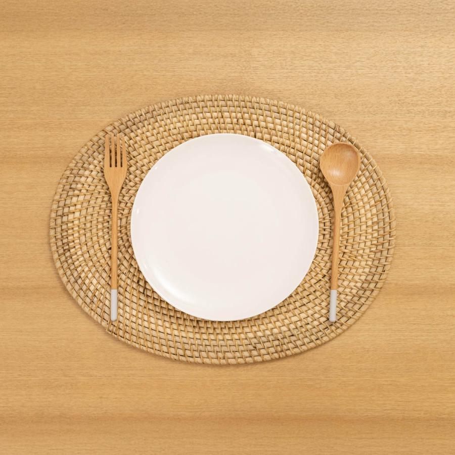 木製楕円形ランチョンマット 3枚セット ランチョンマット ラタン プレイスマット オーバル 楕円形
