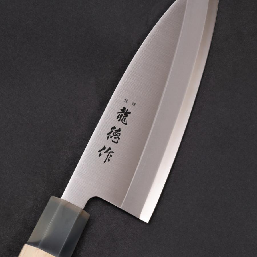 出刃包丁 15cm 龍徳作 八角柄 和包丁 日本製 （ 包丁 片刃 刺身 魚包丁