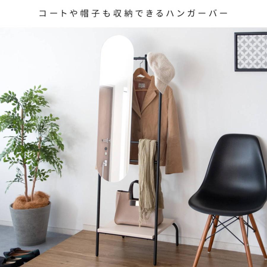 (引き取り限定)anthem ミラー付 ハンガーラック 引き取り限定)anthem ミラー付 ハンガーラック
