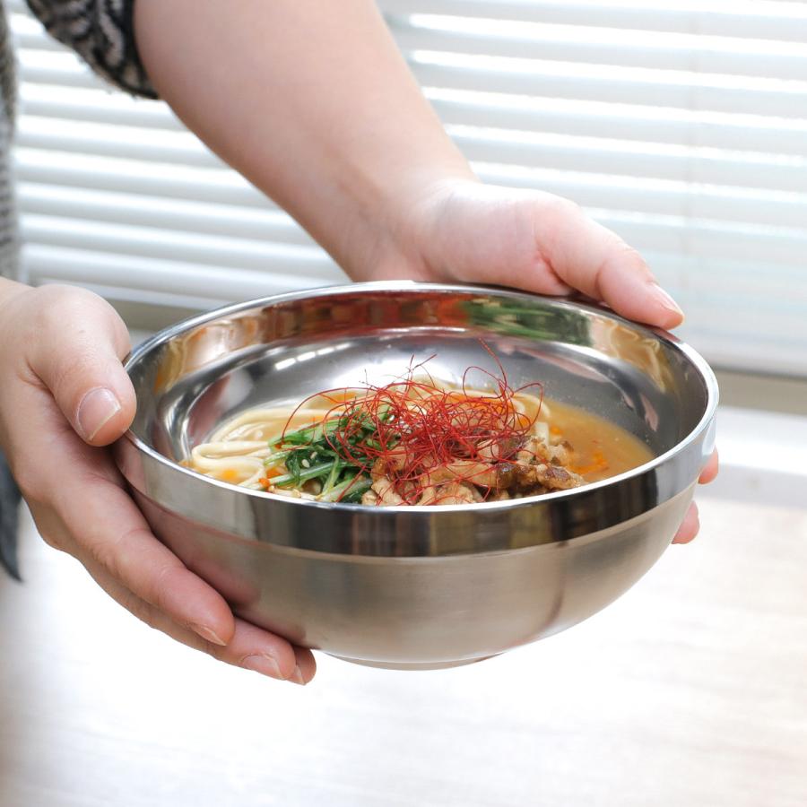 どんぶり どんぶり ステンレス 深型食器 17.8cm （ 二重構造 保冷 保温 丼 丼物