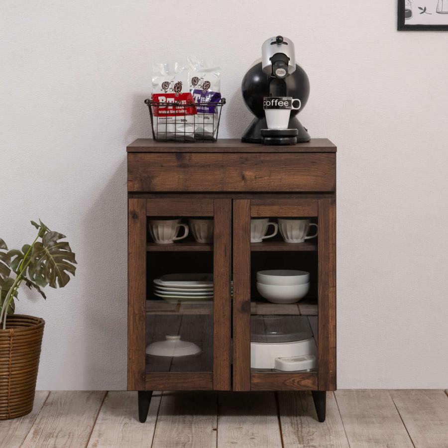 🌟激安‼️ Bistro（ビストロ）食器棚 カップボード（60cm幅） ブラウン🌟