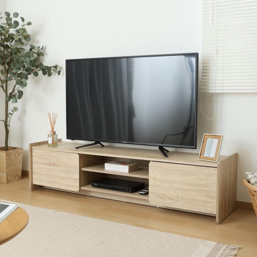G 新品 AVボード S テレビ台 AVラック テレビラック TVボード 棚 不二貿易（Fuji Boeki） テレビ台 幅159cm 木目調 ソフトクローズ 55型