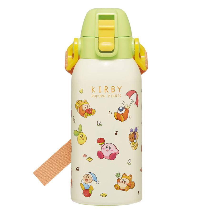 動物モチーフ 水筒 イエロー ピンク 水筒 600ml ダイレクトボトル カービィ ピクニック （ 保冷 直飲み