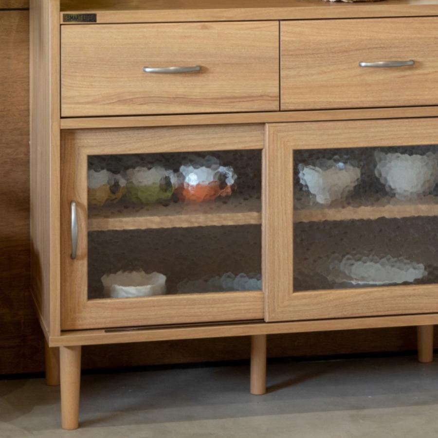 キャビネット 幅84cm すりガラス扉 （ ジェロディ joredy ラック 棚