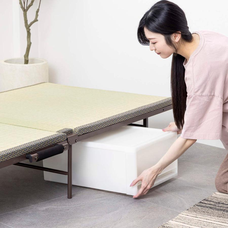 サン・ハーベスト 折りたたみベッド 畳ベッド シングル キャスター