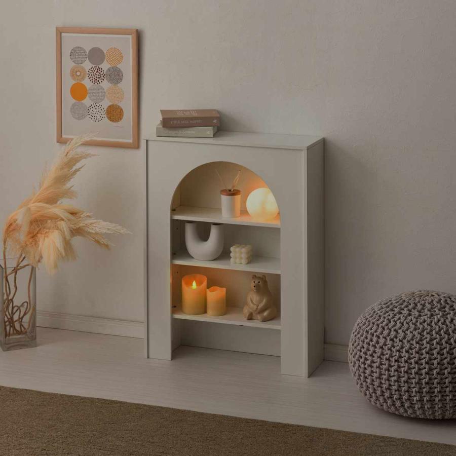 マントルピース 幅60cm 完成品 可動棚 （ オープンラック 棚 ラック