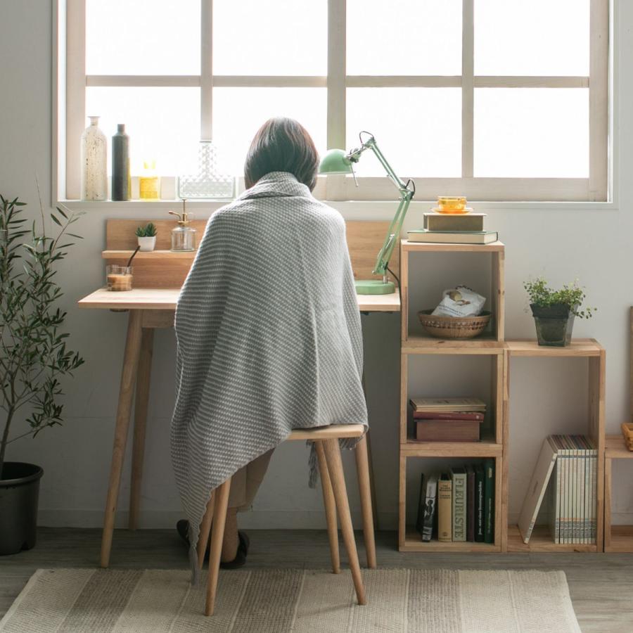 ワークデスク チェアセット ミニ棚板 ドリンクホルダー付 NATURAL