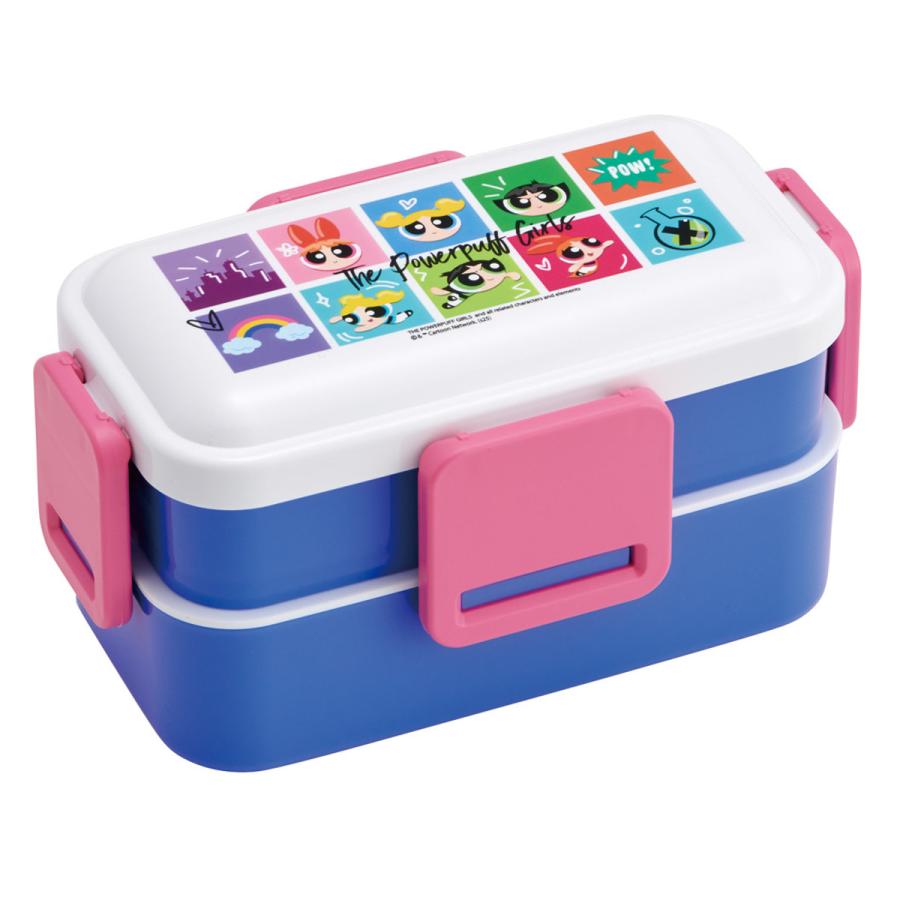 スケーター 弁当箱 600ml 抗菌2段ふわっと弁当箱 パワーパフガールズ