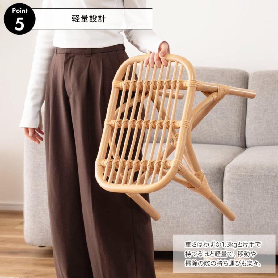 東谷 籐 スツール 座面高36cm 天然木 （ ベンチ 籐家具 ラタン イス